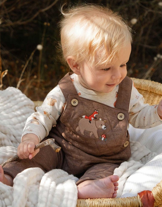 Purebaby - Quilted Overall -Kids-Babies