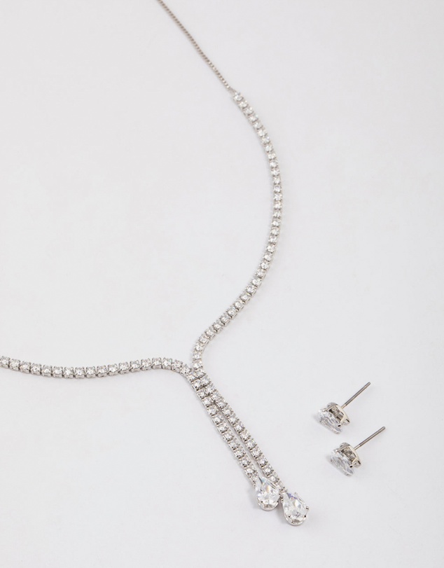 Lovisa - Silver Cup Chain Y-Neck Jewellery Set