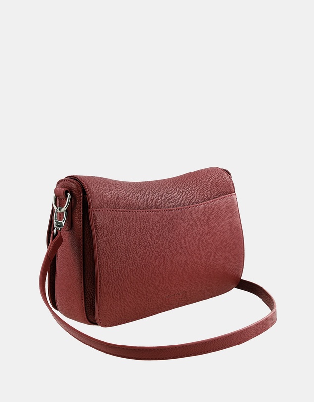 Pierre Cardin - Pierre Cardin Ladies Leather Flap Over Crossbody Bag
