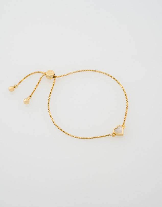 Ted Baker - SERENA: Pearl Shimmer Heart Adjustable Bracelet