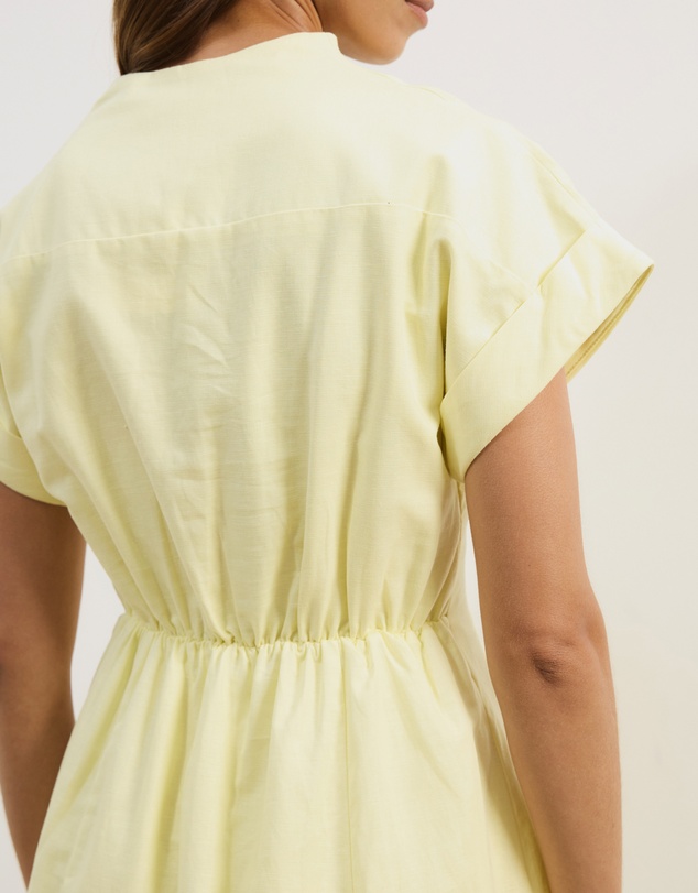 Atmos&Here - Jaci Linen Blend A-Line Shift Midi Dress