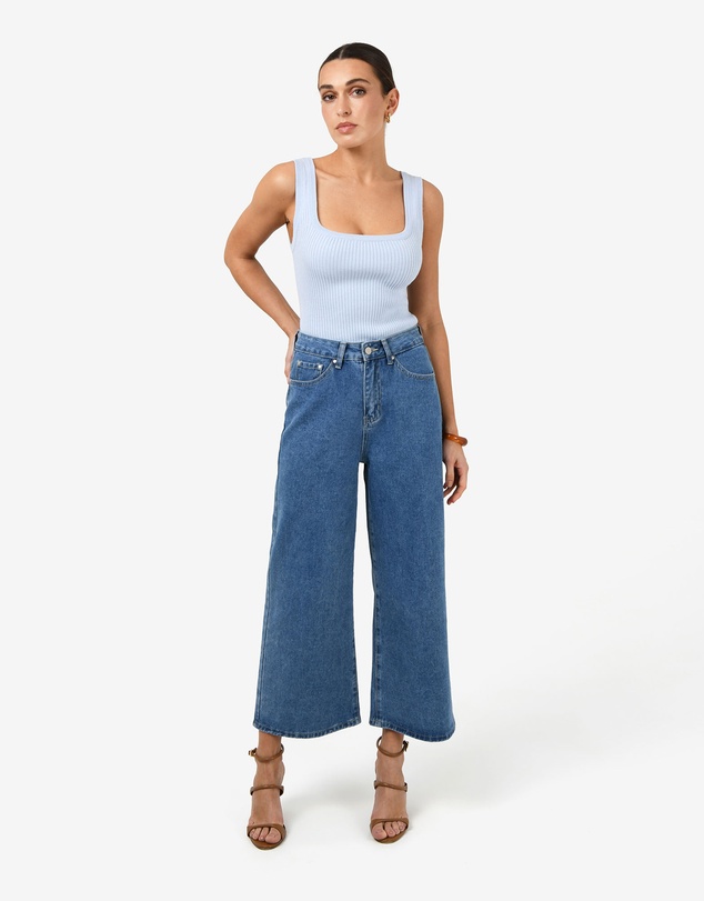 Forcast - Ella Square Neck Rib Knit