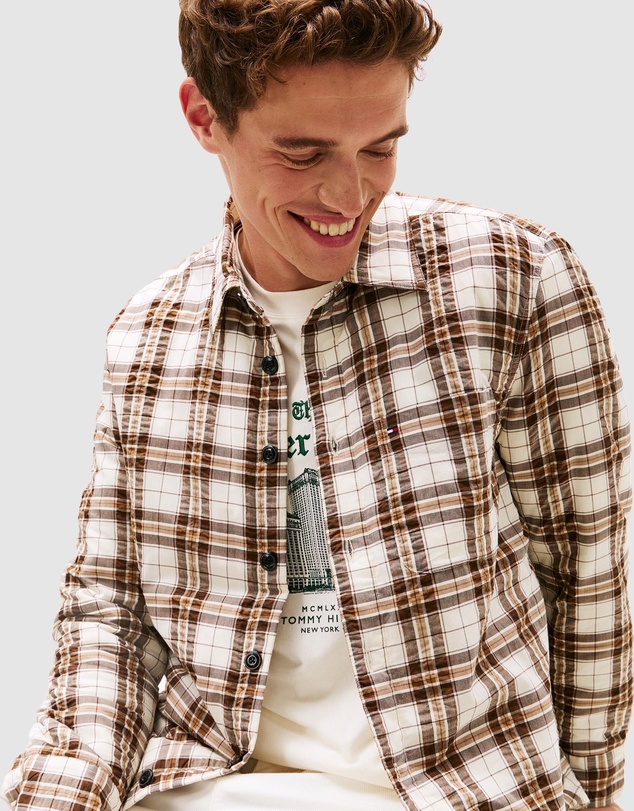 Tommy Hilfiger - Relaxed Fit Padded Seersucker Overshirt