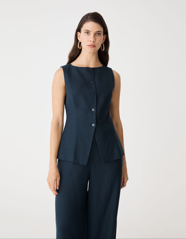 Forcast - Phoebe Linen Lyocell Vest Top