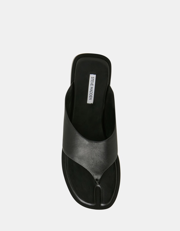 Steve Madden - Illia Black Leather Sandals