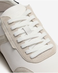 Calibre - Low Profile Leather Sneaker White Combo