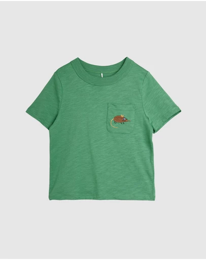 Mini Rodini - Elephant Shrew Embroidered SS Tee - Babies-Teens