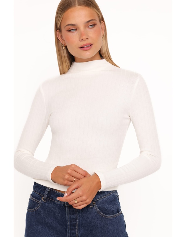 Petal & Pup - Andromeda Ribbed Knit Top - Ivory