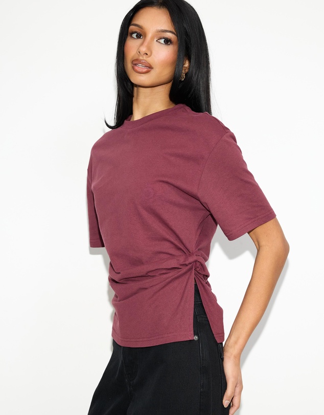 Dazie - Ava Twist Detail Short Sleeve Tee