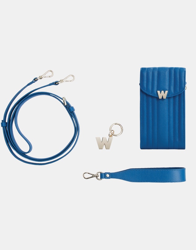 Wolf - Wolf Mimi Phone Case with Wristlet & Lanyard Blue