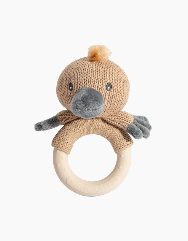 Living Textiles - Ring Rattle - Platypus