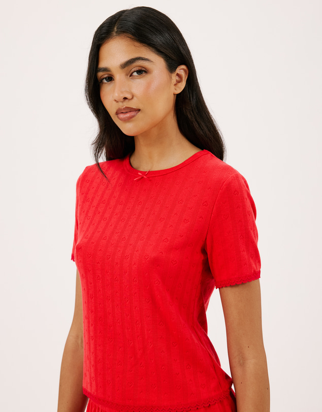 Atmos&Here - Nora Pointelle T-Shirt Shorts Set