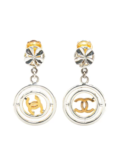 Pre-Loved by Azura Reborn - Pre-Loved chanel Logo Dangle Earrings
