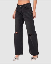 EDIKTED - Debbie Distressed Low Rise Jeans