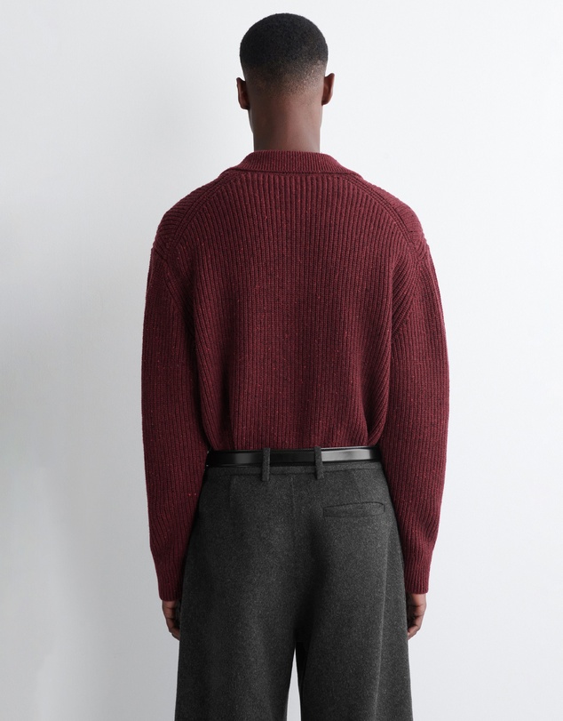 COS - Donegal-Effect Wool Polo Jumper