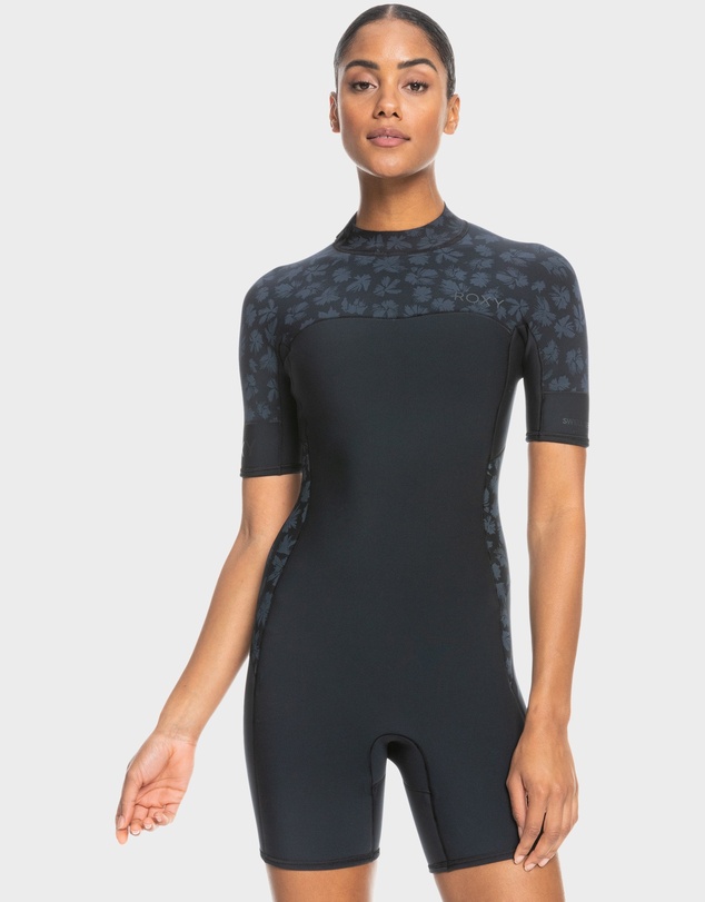 Roxy - Womens 2mm Swell Series Short Sleeve Back Zip Springsuit