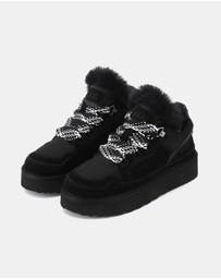 AusWooli Ugg Boots - Hamilton Sheepskin Wool Urban Chic Lace Sneakers