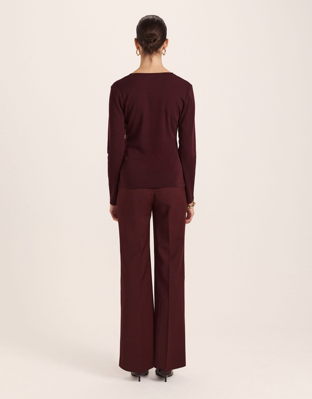 SABA - Coco Wool Ruched Long Sleeve Top