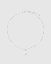 Najo - Isla Silver Pearl (White) Necklace