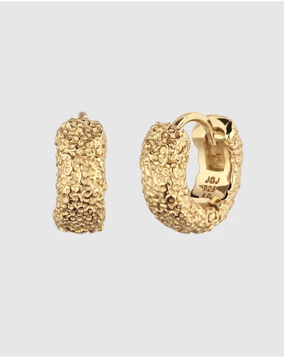 Elli Jewelry - Earrings Hoops 925 Sterling Silver Gold-Plated