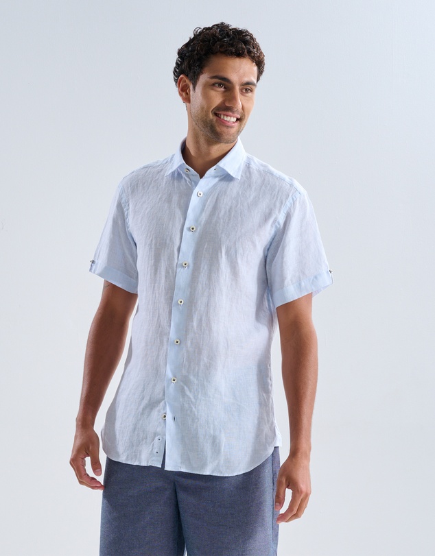3 Wise Men - 3 Wise Men Seabreeze Linen Short Sleeve Shirt