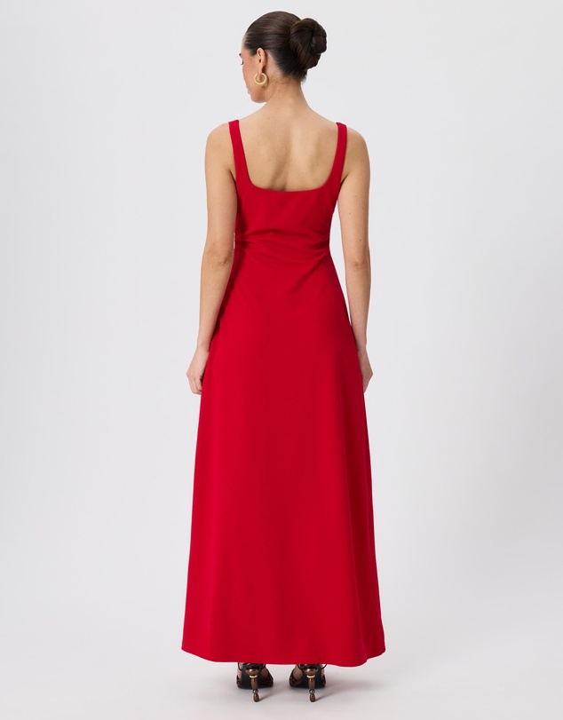 Tussah - Celine Square Neck Midi Dress With Side Ruching