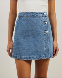 Atmos&Here - Petra Denim Wrap Mini Skirt