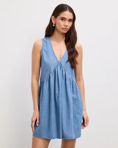 The Fated - Clara Soft Denim Mini Dress