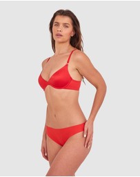 Bras N Things - Sexy Basics Push Up Scoop-Dark Red