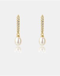 Georgini - GEORGINI OCEANS BONDI FRESHWATER PEARL EARRINGS GOLD
