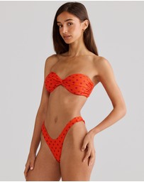 Vacay Swimwear - Positano Top Chilli Polka