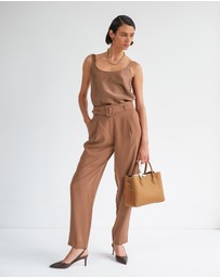 Forcast - Hazel Belted Tapered Pant