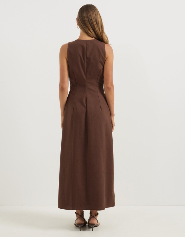 Atmos&Here - Chloe Midi Wrap Dress with Bead Detail