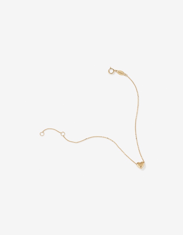 Michael Hill - 19cm Heart Slider Bracelet in 10kt Yellow Gold