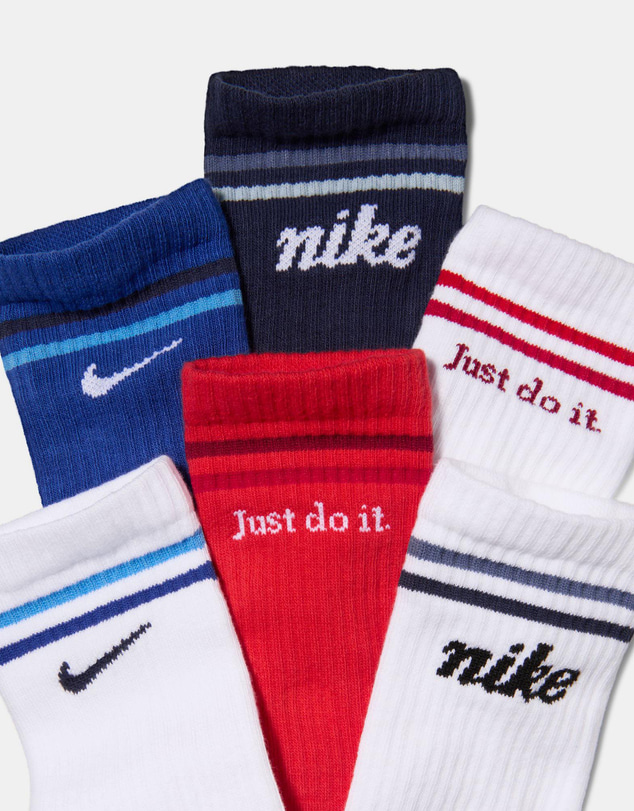 Nike - 6-Pack Cushioned Crew Socks - Teens