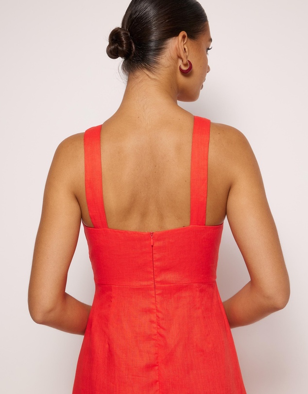 AERE - Este Linen Midi Dress