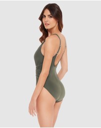 Magicsuit - Riveted Diana High Neck Tummy Control Swimsuit