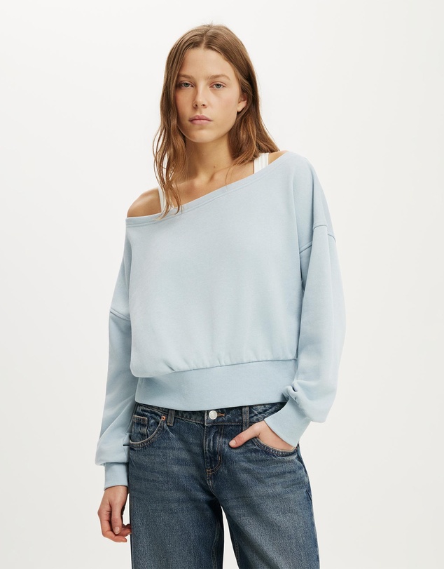Cotton On - Relaxed Off Shoulder Sweatshirt