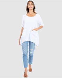CAMIXA - Federica Linen Tunic Top