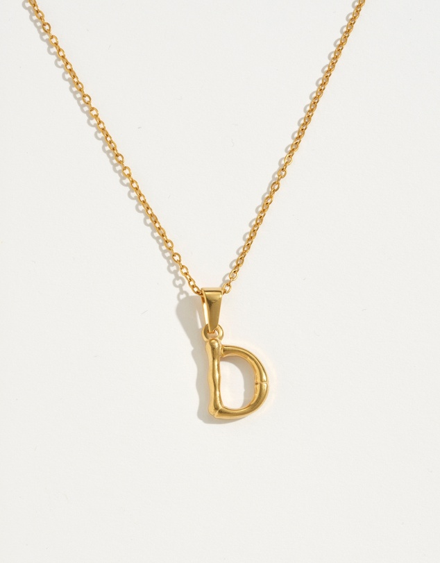 Reliquia Jewellery - D Initial Gold Charm Necklace
