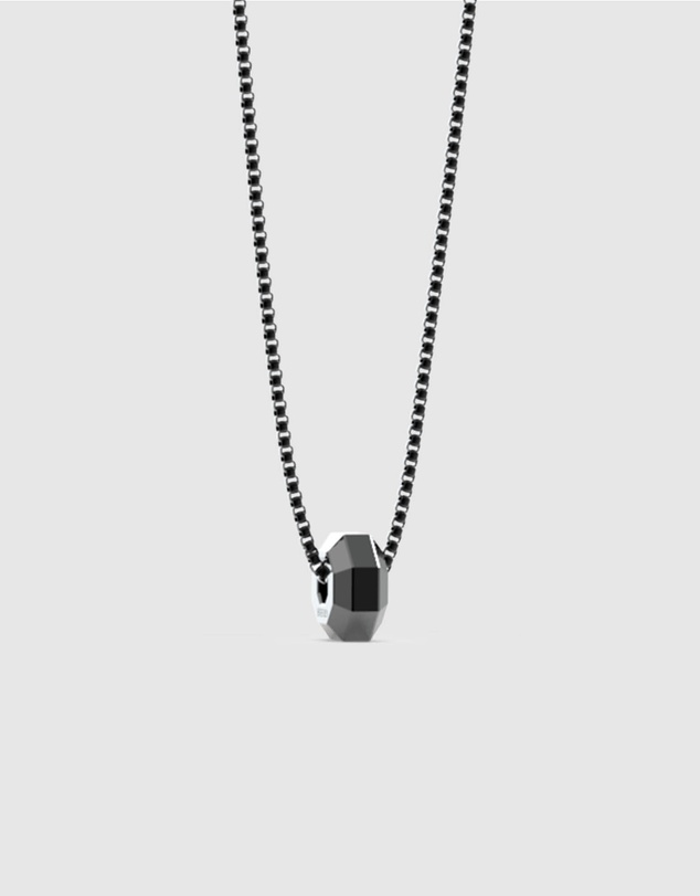 GUESS - Black IP Exagon Necklace