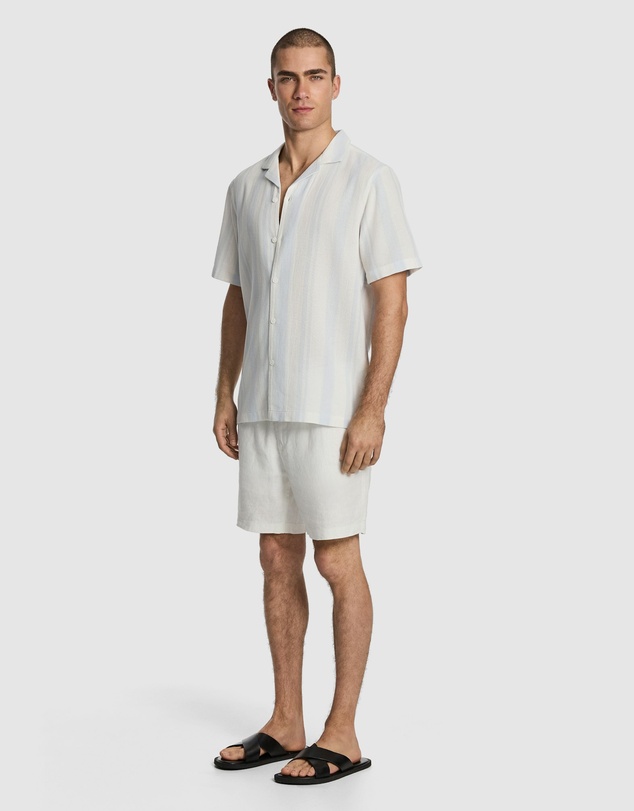 yd. - Aruba Stripe Cotton Shirt