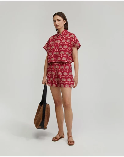 Oxford - Lottie Printed Crop Shirt