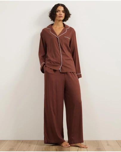 Atmos&Here - Ava Linen Blend Long PJ Set
