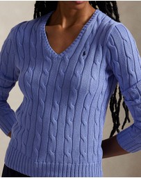 Polo Ralph Lauren - Cable-Knit Cotton V-Neck Sweater