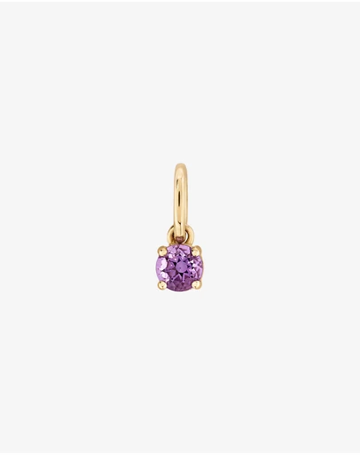 Michael Hill - Round Purple Amethyst Birthstone Pendant in 10kt Yellow Gold