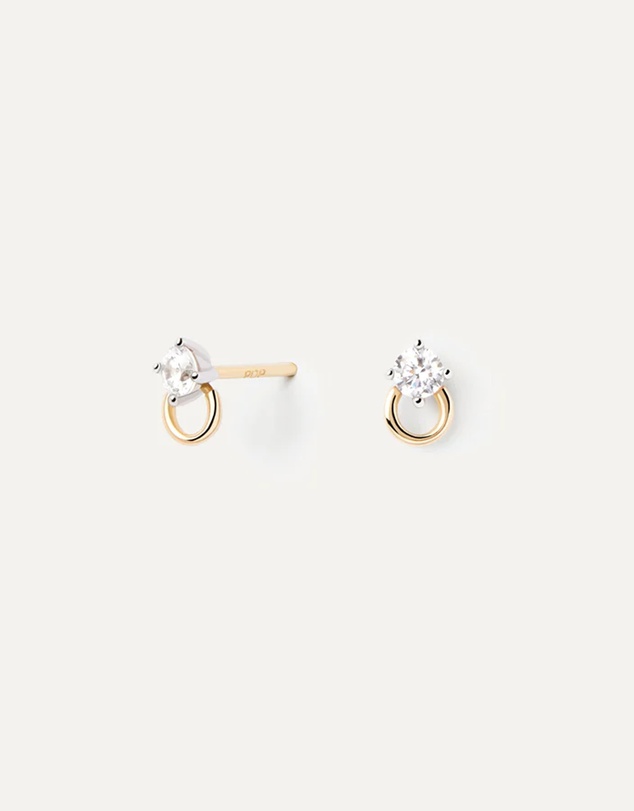 PDPAOLA - Diamonds and Gold Ari Stud Earrings