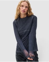 rag & bone - rb Miramar Mesh Long Sleeve Tee