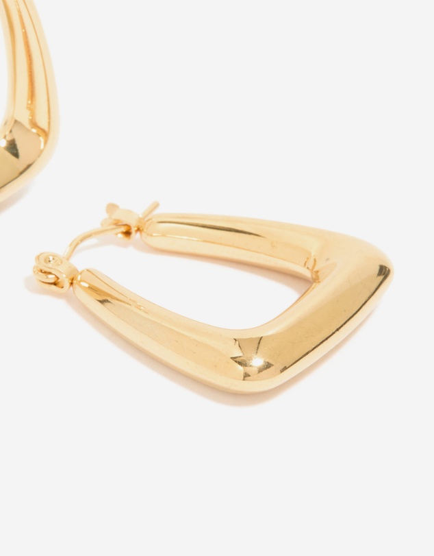 Lovisa - Waterproof Gold Plated Stainless Steel Trapeze Hoop Earrings