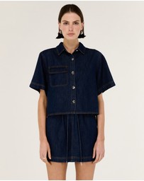 Staple the Label - Lea Crop Denim Shirt